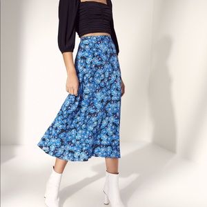 Wilfred blue floral midi dress size 10